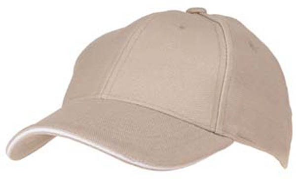 BB Cap, -Sandwich-, khaki/wei