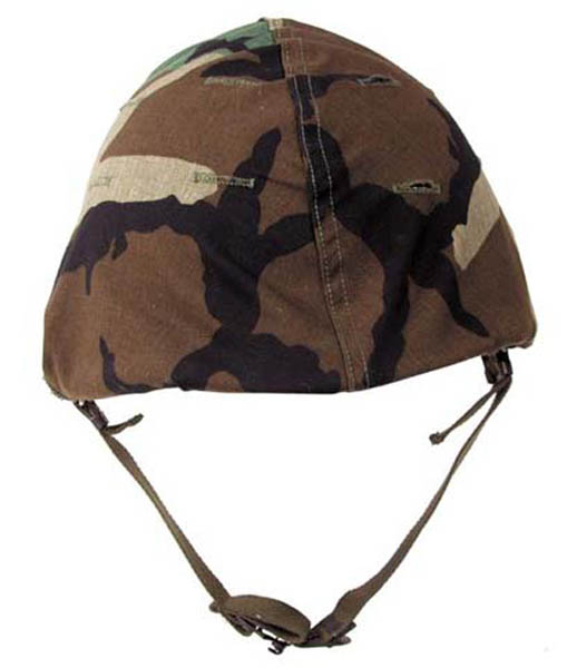 US Tarnbezug fr Stahlhelm, gebr., rep.