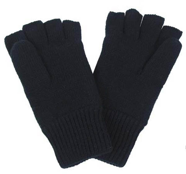 Strick-Handschuhe, Thinsulate, schwarz