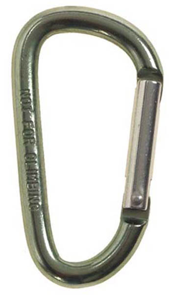 Karabinerhaken, oliv, D 6mm x 6 cm