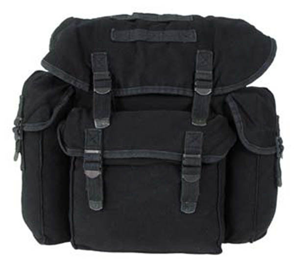 BW Rucksack, schwarz-stonewashed