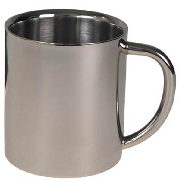 Tasse, Edelstahl, doppelwandig, 0,25 l