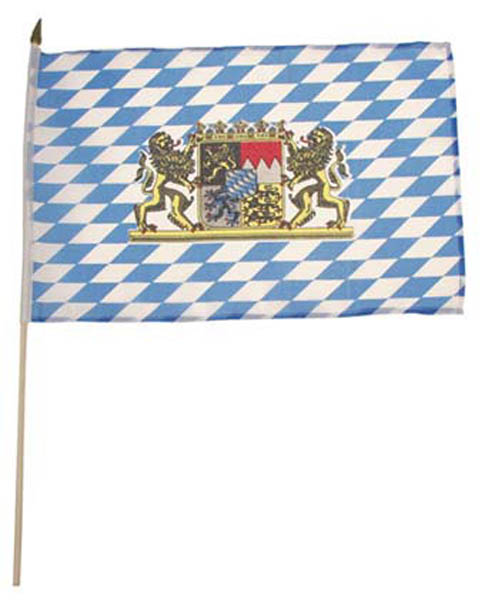 Fahne, Bayern mit Wappen, Polyester an