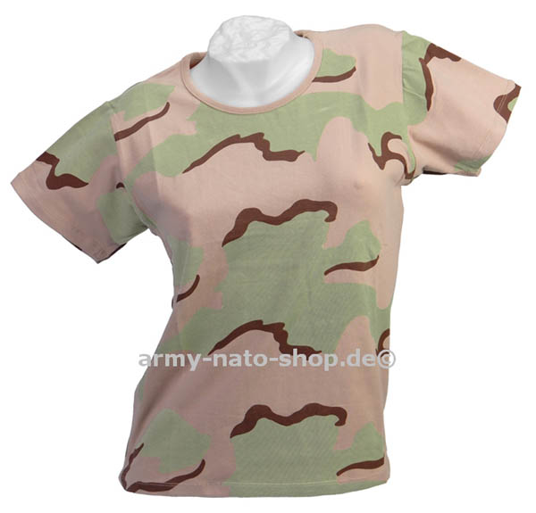 T-Shirt (Damen),Stretch 3-Farben desert neu