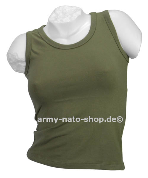 Tank-Top (Damen),Stretch oliv neu