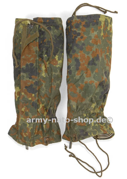 Gamaschen,Bw Goretex flecktarn gebraucht/rep.,