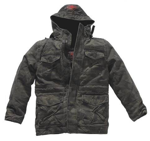 Feldjacke Scout, Kapuze, Fellfutter, combat camo