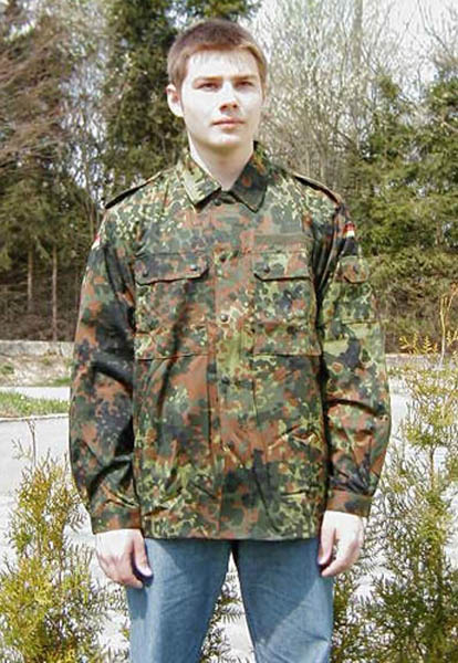 Feldbluse, orig. Bw 5-Farben flecktarn neu