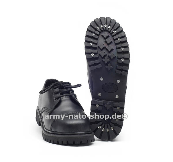 Knightsbridge-Shoes, 3-Loch mit Stahlkappe schwarz neu