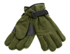Fleece-Handschuhe, mit Besatz, oliv neu
