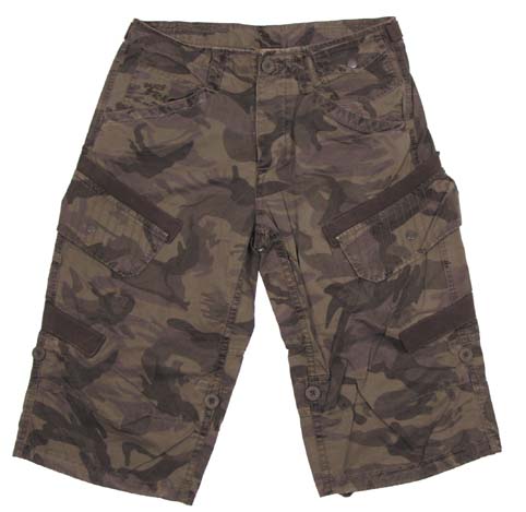 Bermuda, Neon, zum Krempeln, combat camo-stonewashed