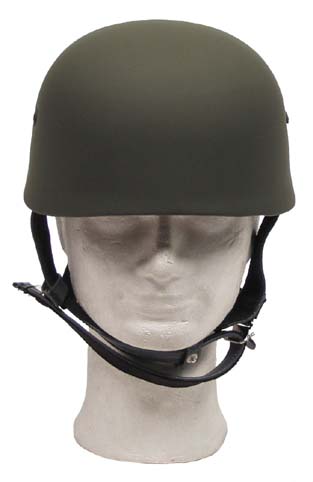 Fallschirmspringerhelm WW II, oliv, mit Leder-Innenteil