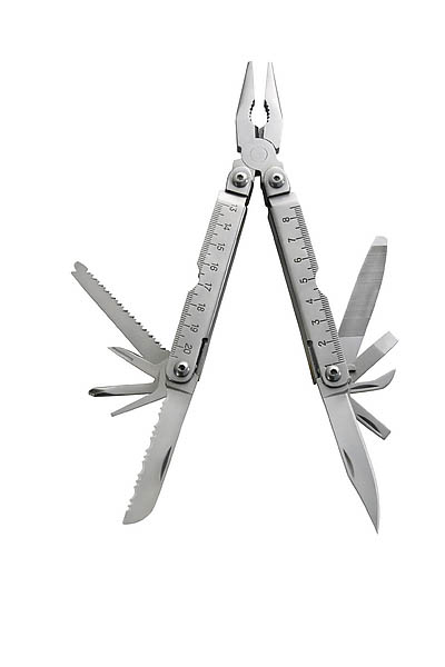 Herbertz Multitool, Edelstahl, Lederetui