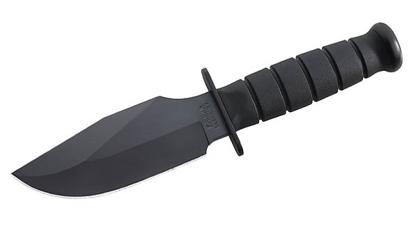 KA-BAR Warthog, Stahl 1095, pulverbeschichtet, Kraton-Griff, Kunststoff-Scheide