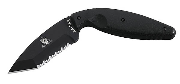 KA-BAR/TDI Ankle-Knife, Tanto, AUS-8-Stahl, Zytel-Griff, Kunststoff-Scheide