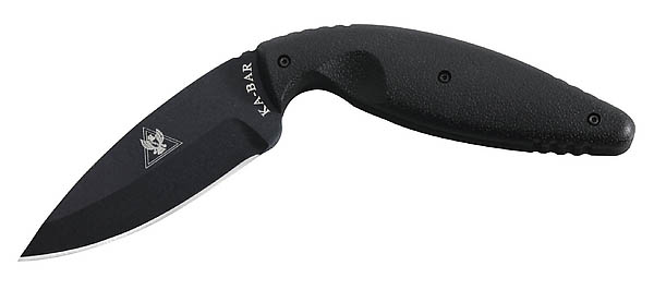 KA-BAR/TDI Ankle Knife, AUS-8-Stahl, Zytel-Griff, Kunststoff-Scheide