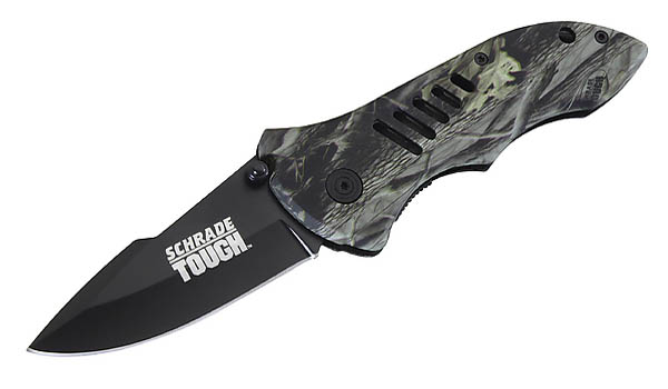 Schrade Einhandmesser ST5C, Stahl 420, Camo-Design, Clip