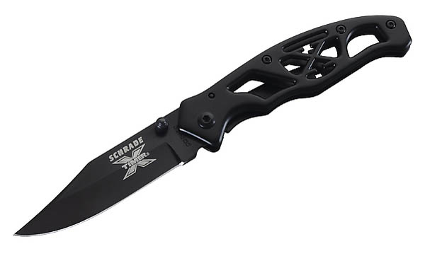 Schrade Einhandmesser X-Timer B, komplett aus Stahl 420, Clip