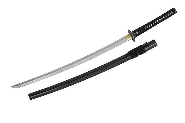 Samurai-Schwert Katana, Damastklinge, mit Pflegeset, Holzbox