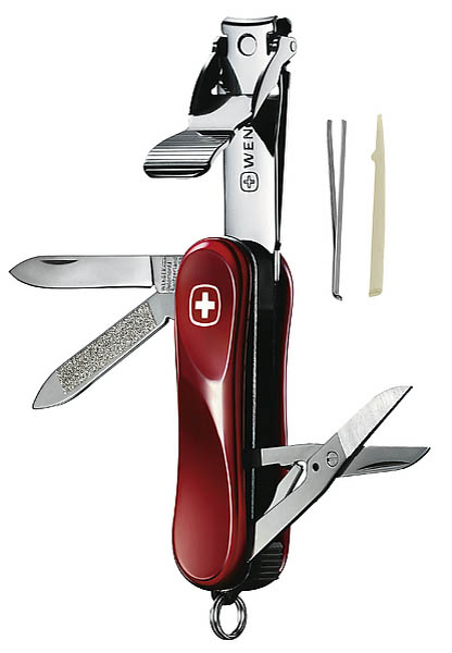 Wenger Nagelknipser Evolution, 6-teilig, mit Messer