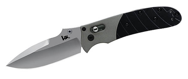 HK-Messer HK37, Spearpoint-Klinge, AXIS-Lock, Stahl 154CM, Aluminiumheft mit Kunststoffeinlagen