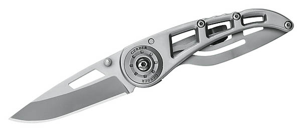 Gerber Einhandmesser Ripstop I, Stahl 440 A, Ganzstahl, Frame-Lock, Clip