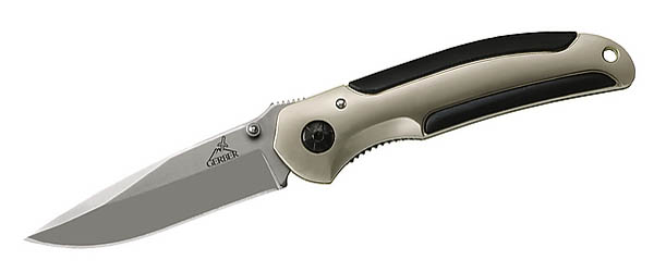 Gerber Einhandmesser A.R. Knife, Aluminium/Softgrip-Heft, Grtelclip