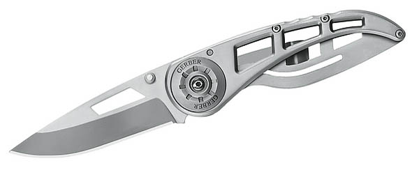 Gerber Einhandmesser Ripstop II, Stahl 440 A, Ganzstahl, Frame-Lock, Clip