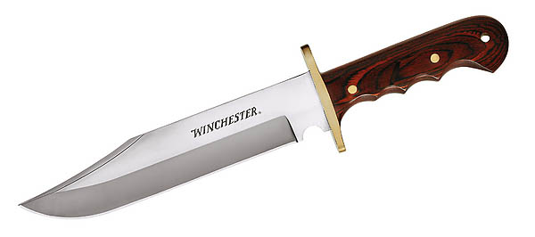 Winchester Bowie-Messer, AISI 420, Pakkaholz, Nylonscheide