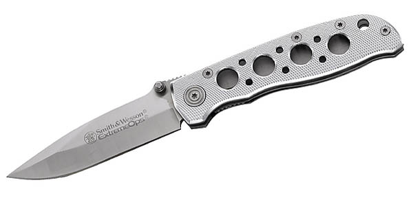 Smith and Wesson Extreme Ops Silver, Stahl 440 C, Aluminiumheft