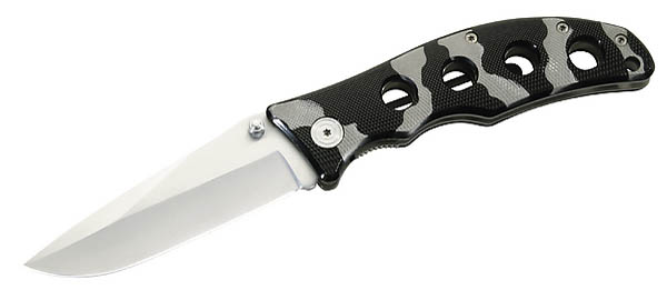 Herbertz Einhandmesser, AISI 420, Camo-Design, Clip