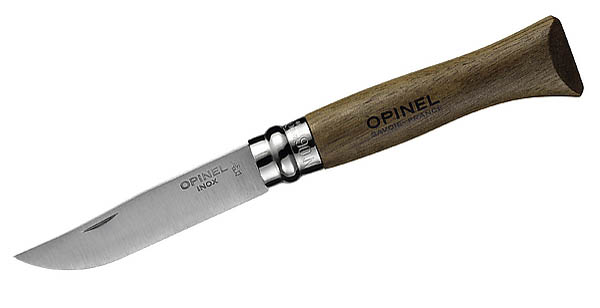 Opinel-Messer, Walnuss, rostfrei, Heftlnge 9 cm