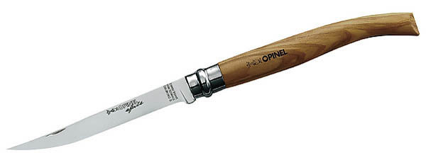 Opinel-Slim-Line, Olivenholz, rostfrei, Heftlnge 15 cm
