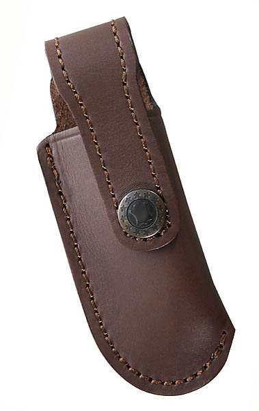 Braunes Leder-Etui, mit Grtelschlaufe, fr Messer mit 10 cm Heftlnge