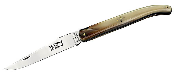Laguiole-Messer, Sandvik-12C27-Stahl, Schalen aus Hornspitze