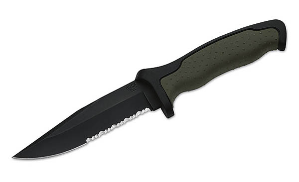 Buck Outdoormesser Short Nighthawk, Stahl 420 HC, Kraton-Griff