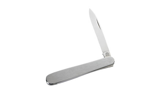 Hartkopf-Taschenmesser, Stahl 1.4034, Edelstahlheft,