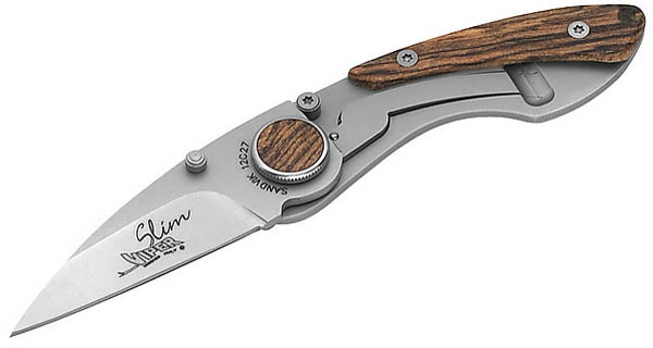 Einhandmesser, Viper Slim Line, Stahl 12C27, Bocote-Holz