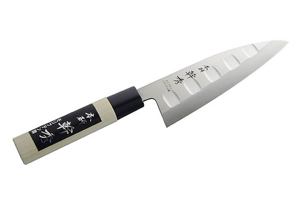 Japanisches Kochmesser Deba, 1K6 Stahl, Magnolienholz, Kunststoffzwinge