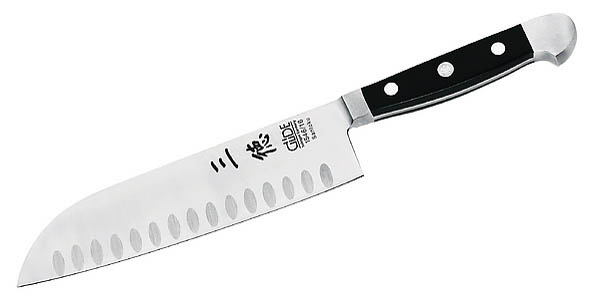 Gde Alpha, Santoku mit Kullenschliff, Hostaform-Griff, Chrom-Vanadium-Molybdn-Stahl, Gde-Nr. 1546/16