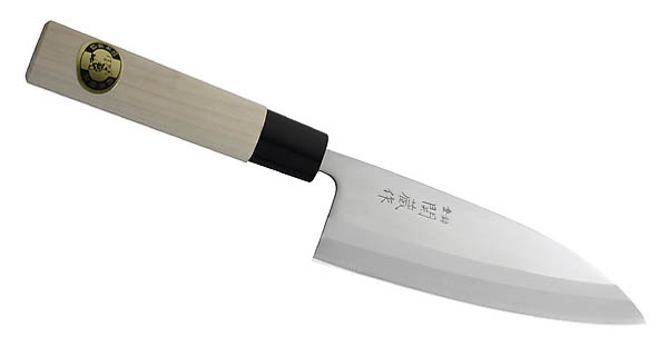 Japanisches Kochmesser Deba, Stahl 420-J2, Magnolienholz, Nylon-Zwinge