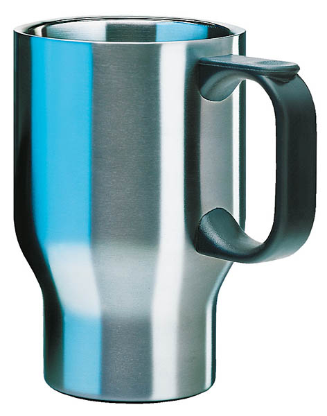 Isosteel Auto-Isolierbecher, doppelwandiger Edelstahl, 0.4 Liter, Kunststoffdeckel