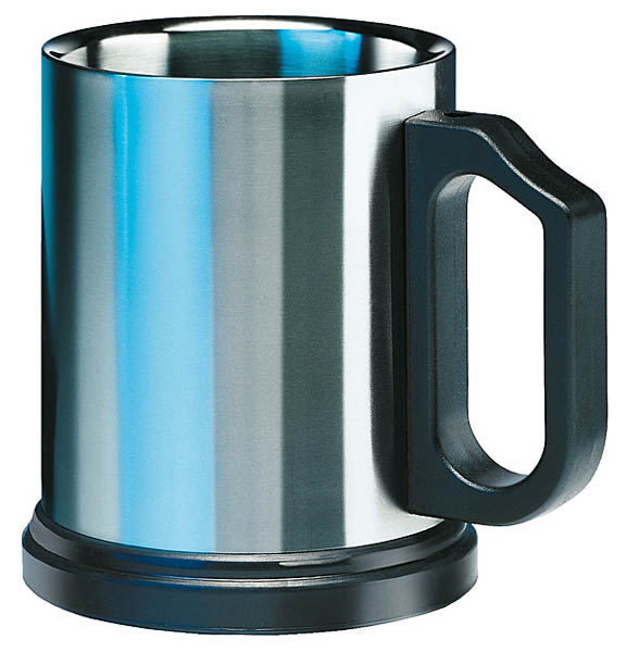 Isosteel Trinkbecher, doppelwandiger Edelstahl, 0.4 Liter