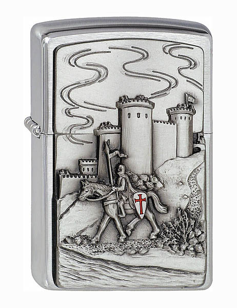 Zippo Feuerzeug, Motiv Burg und Ritter