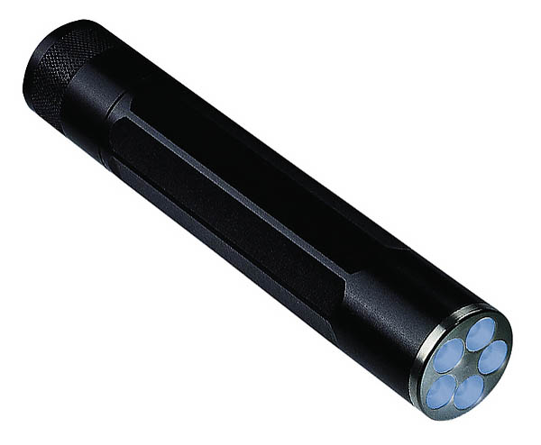 Inova LED Floodlight X5, schwarzes Gehäuse, blaues Licht, 2 Lithium-Batterien 123A