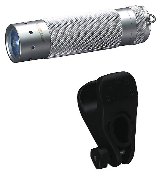 LED-Lenser Biker Power Chip, inkl. Fahrradhalterung und 3 Batterien AAA