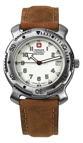 ARMY SHOP - Wenger Swiss Military Uhr, Sea Barracuda, mit Leder-Armband