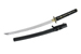 Samurai-Schwert Wakizashi Carbonstahl, Klinge 53 cm, mit Pflegeset, Holzbox