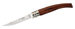 Opinel Slim-Line-Messer, Bubinga-Holz, inklusive Leder-Etui