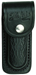 Herbertz Messer-Etui, schwarzes Leder mit Prägemuster, Gürtelschlaufe, für Messer mit 13 cm Heftlänge